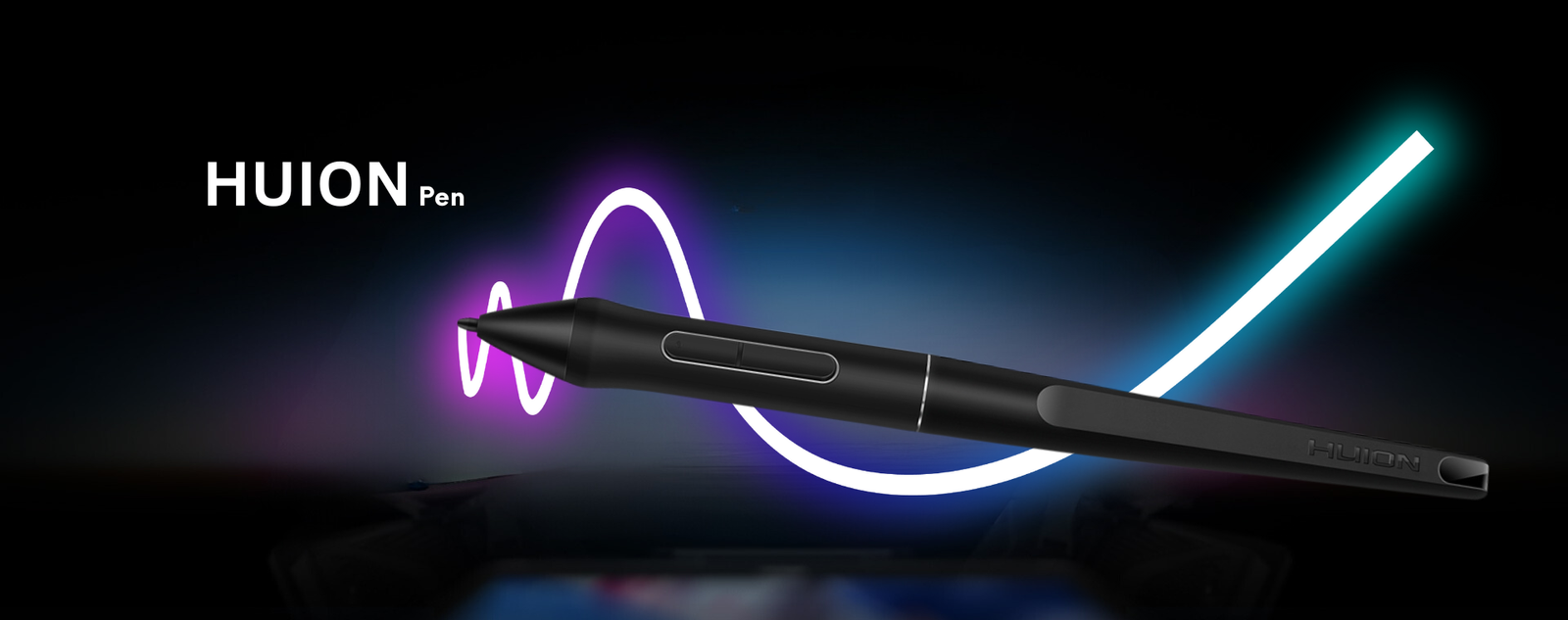 Huion graphics tablet banner showcasing advanced digital art devices available at Microworld Infosol